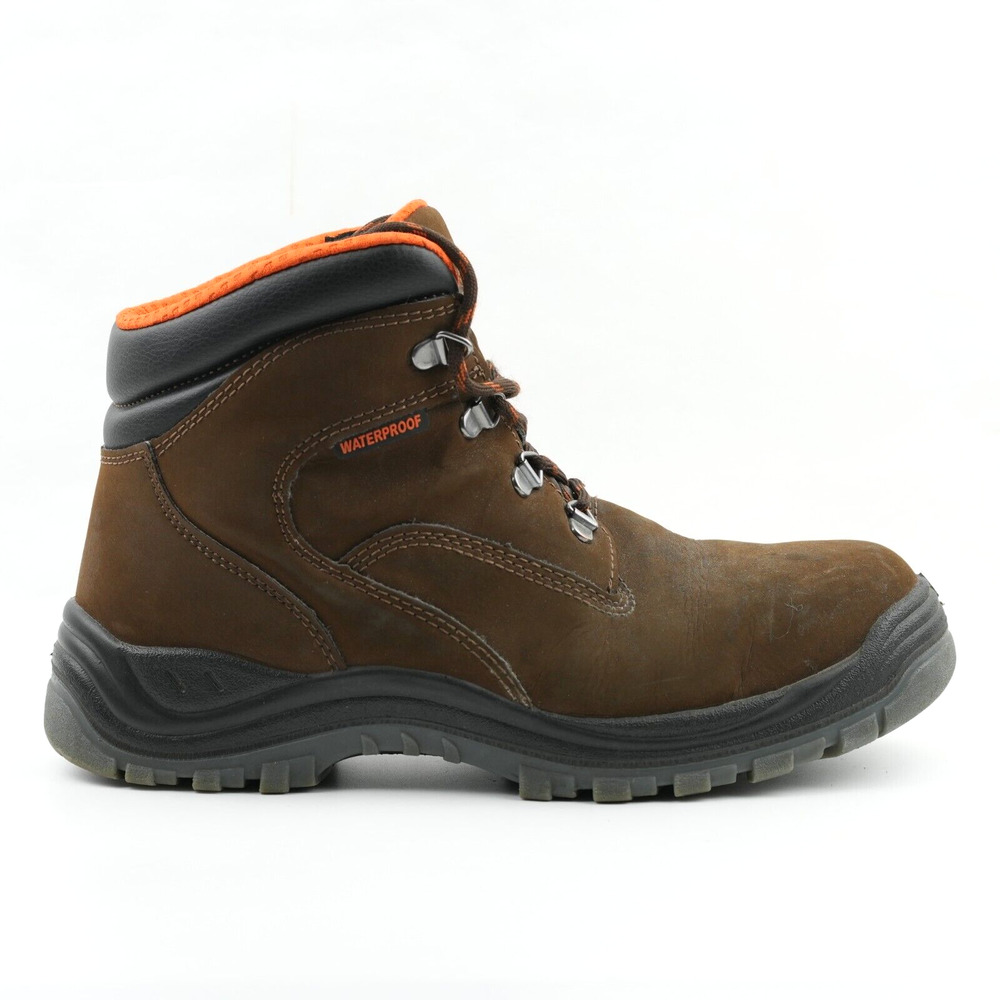 Hytest Work Boots Mens 8.5 W Knox K13751 Lace‎ Up Steel Toe Waterproof Brown